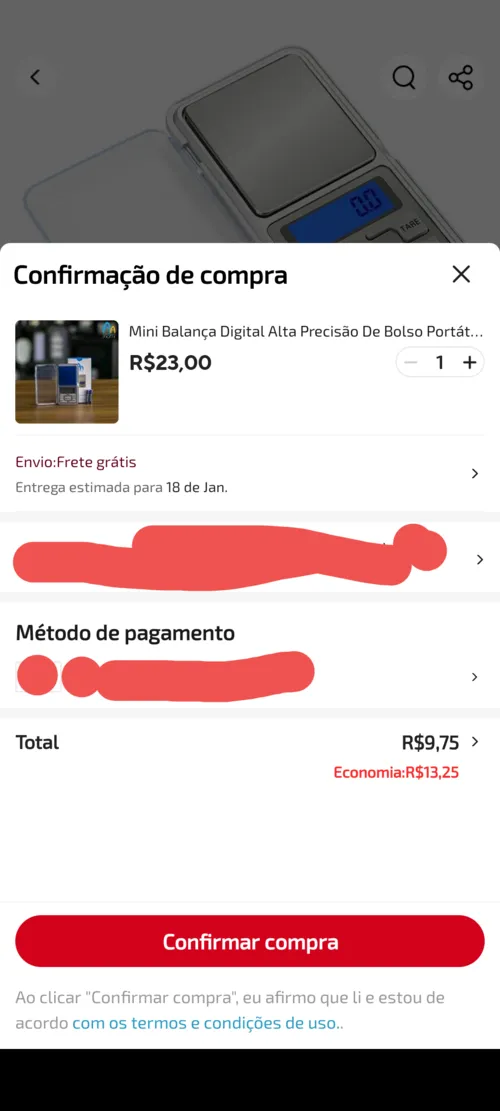 Imagem na descrição da promoção