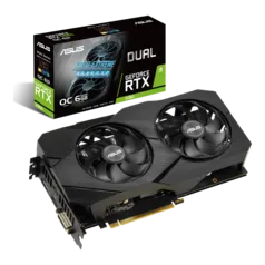 PLACA DE VIDEO RTX 2060 6GB ASUS DUAL-RTX2060-O6G-EVO GDDR6 HDMI DVI DP | R$3798