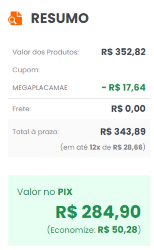 Imagem na descrição da promoção