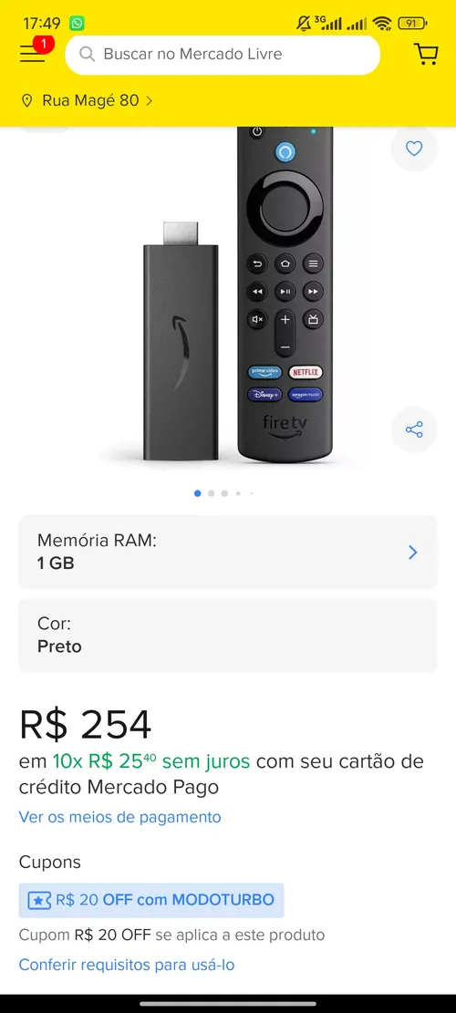 Imagem na descrição da promoção