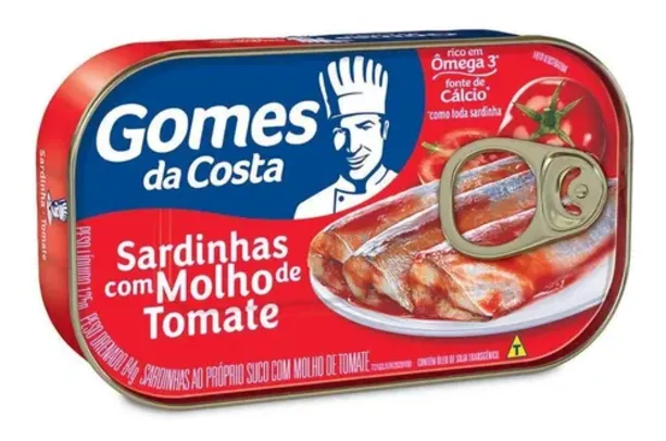 Sardinha Ao Molho De Tomate Gomes Da Costa Lata 125g