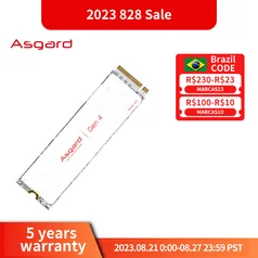 Asgard M2 SSD GEN4 M.2 2280 Pcle 4.0 X4 NVMe, 2TB