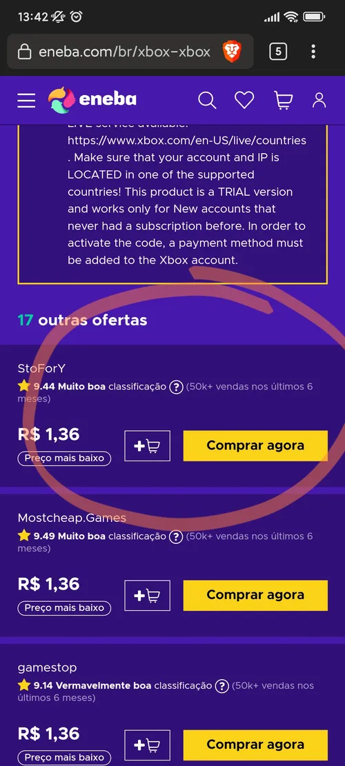 Imagen na descrição da promoção