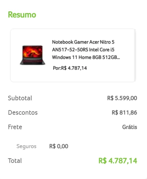 Imagem na descrição da promoção