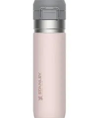 Stanley - Garrafa de água térmica Quick Flip, isolada em aço inoxidável para bebidas quentes e frias, resistente a fugas, 710 ml, Rose Quartz