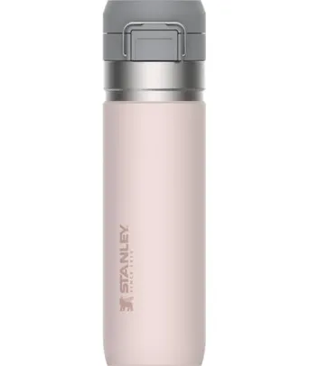 Stanley - Garrafa de água térmica Quick Flip, isolada em aço inoxidável para bebidas quentes e frias, resistente a fugas, 710 ml, Rose Quartz