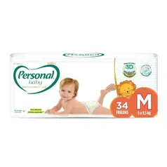 Personal 'Fralda Baby Premium Protection M Com 34 Unidades