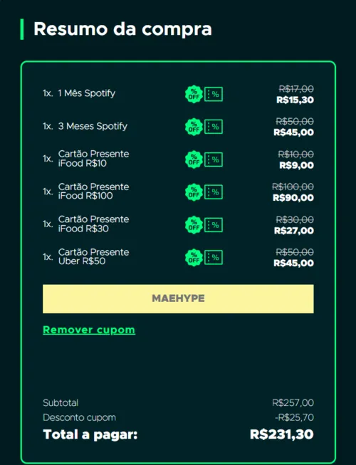 Imagem na descrição da promoção