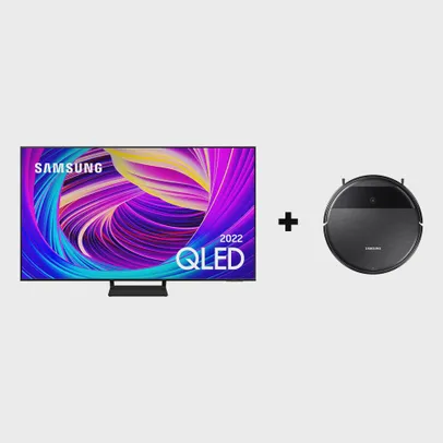 Kit Samsung Smart TV 70 qled 4K 70Q65B 2022 E Robô Aspirador 2 em 1 Samsung VR5000RM