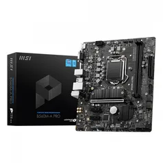 Placa Mãe MSI B560M-A PRO, Chipset B560, Intel LGA 1200, M-ATX, DDR4, 911-7D20-010