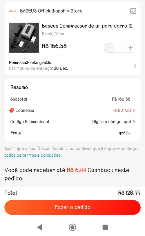 Imagem na descrição da promoção