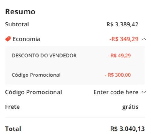 Imagem na descrição da promoção