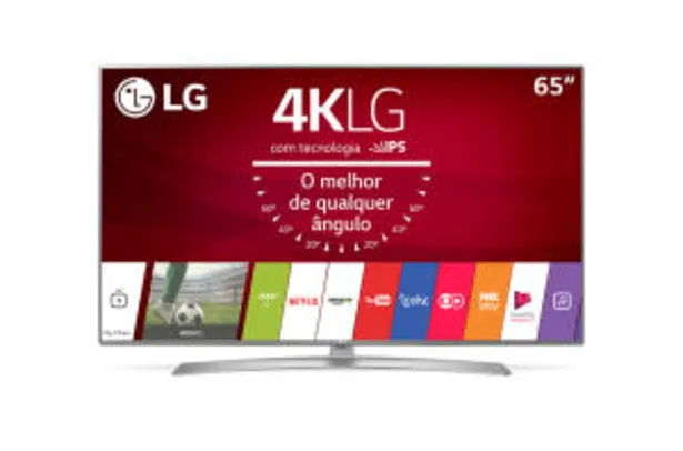 Smart TV LED 65” Ultra HD 4K LG - Conversor Digital 4 HDMI 2 USB - WebOS 3.5 Magic Mobile Connection - R$ 5999