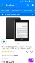 Novo Kindle Paperwhite Amazon à Prova de Água | R$489