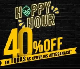 40% de desconto em cervejas artesanais