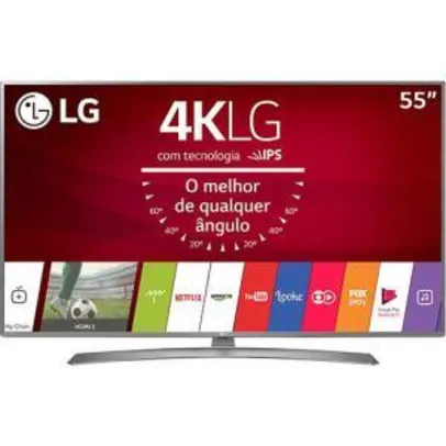Smart TV LED 55” LG 4K/Ultra HD 55UJ6585 webOS 3.5 - 2 USB 4 HDMI - R$ 2475