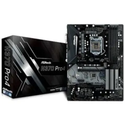 Placa-Mãe ASRock H370 Pro4, Intel LGA 1151, ATX, DDR4 | R$780