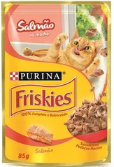 [Prime+REC] 10Unid | Purina Friskies Ração Úmida Gatos Adultos SOMENTE-Salmão Ao Molho 85g | R$0,93 cada