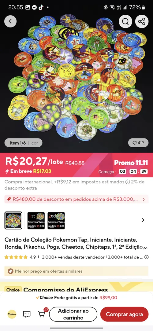 Imagem na descrição da promoção