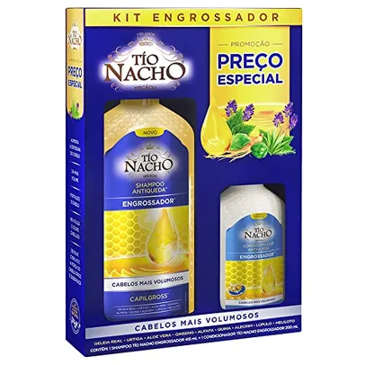 [REC] Tio Nacho KIT Shampoo e Condicionador Engrossador, Aumenta a Espessura do Fio 