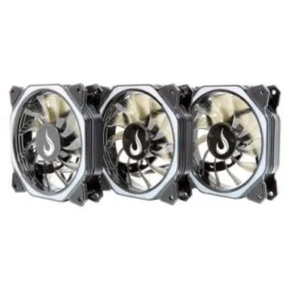 Kit Cooler FAN Rise Mode RGB Aura, 3x120mm | R$120