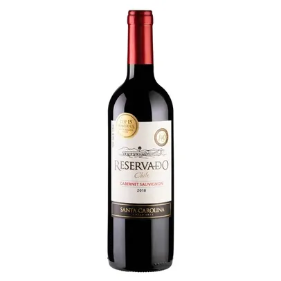 Vinho tinto meio seco Cabernet Sauvignon Santa Carolina Reservado 2018 adega Viña Santa Carolina 750 ml