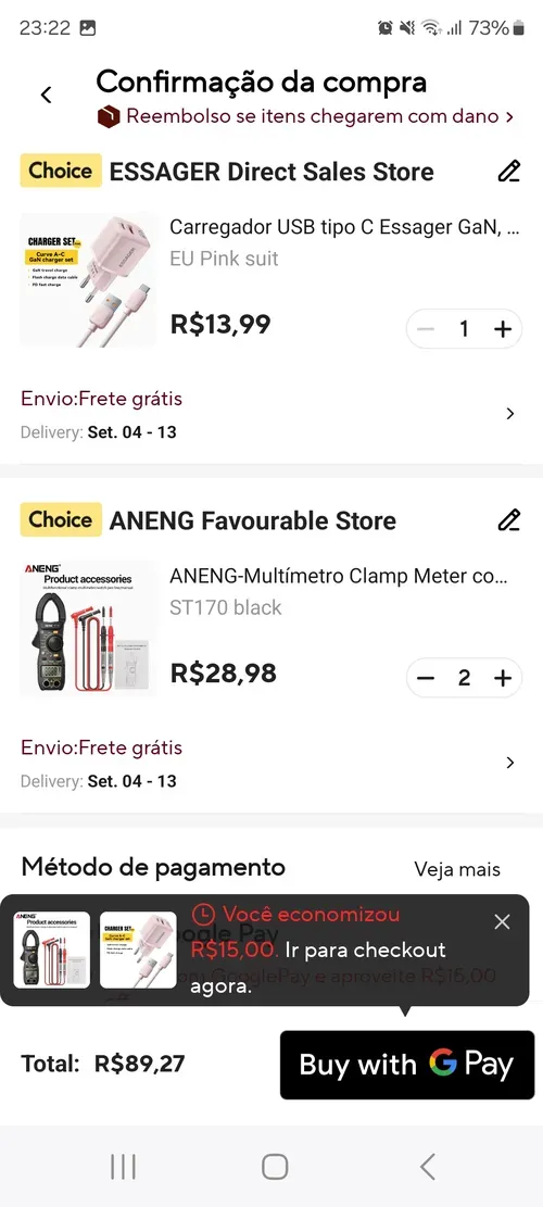 Imagem na descrição da promoção