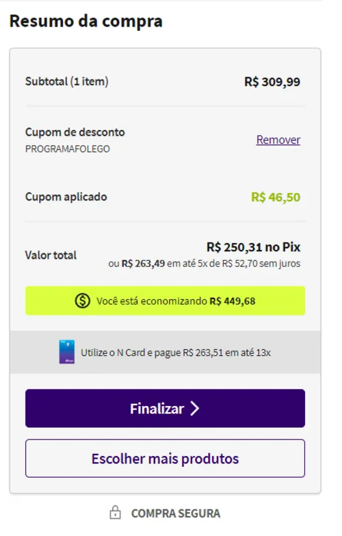 Imagem na descrição da promoção