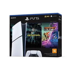 Console PlayStation 5 Slim, Edição Digital, Branco + 2 Jogos - 1000038914