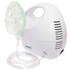 [RICARDO ELETRO] Inalador e Nebulizador G-TECH - Maior Fluxo de Medicamento e Partículas, Compacto e Portátil, Acompanha Máscaras Adulto e Infantil, Bivolt - Nebcom4 - R$99