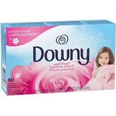 Amaciante Downy em Folhas para Secadora April Fresh Florais 80 Folhas - R$6