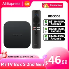 (APP/Moedas/TAXA Inclusa) Xiaomi Mi TV Box S 4K 2ª Geração