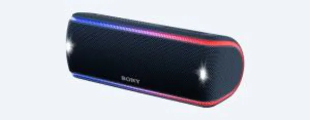 Caixa de Som Portátil Sony SRS-XB31 com Bluetooth, Extra Bass, Iluminação Multicolorida, Efeitos Sonoros, Design a Prova d'água e Poeira - Preta