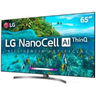 [AME R$ 4.499] Smart TV LED 65'' LG 65SM8100 Ultra HD 4K Nanocell - Preta - Controle Smart Magic | R$ 5499