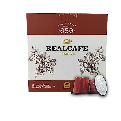 [Leve 2 Pague 1] CAFÉ ESPECIAL EM CÁPSULA REALCAFÉ RESERVA 650 - TORRA MÉDIA - CAIXA COM 60 UNIDADES