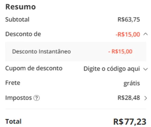 Imagem na descrição da promoção