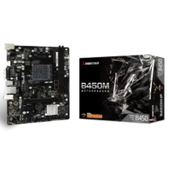 Placa Mãe Biostar B450MHP, Chipset B450, AMD AM4, mATX, DDR4