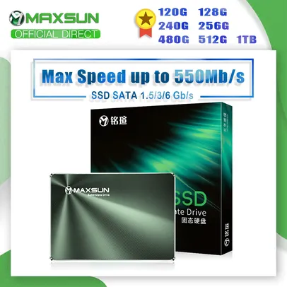 [BÔNUS DE NOVO USUÁRIO] SSD SATA III MAXSUN - 120Gb ou +Gb | R$60