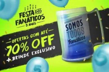 Aniversário FUTFANATICS - Até 70% OFF