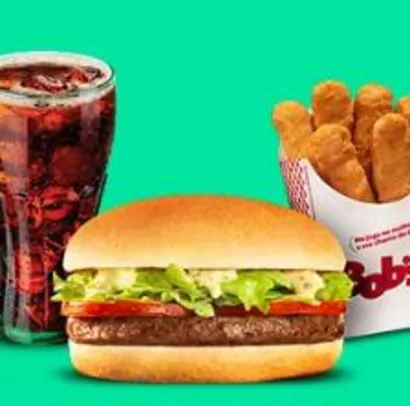 Bob’s Burger P + Franlitos (6 un.) + Refil de Refri do Bob's por R$16,00