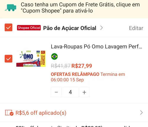 Imagem na descrição da promoção