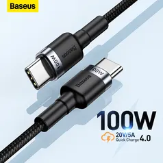 (Novo Usuário) Cabo Baseus 100w USB A X tipo C 2 metros