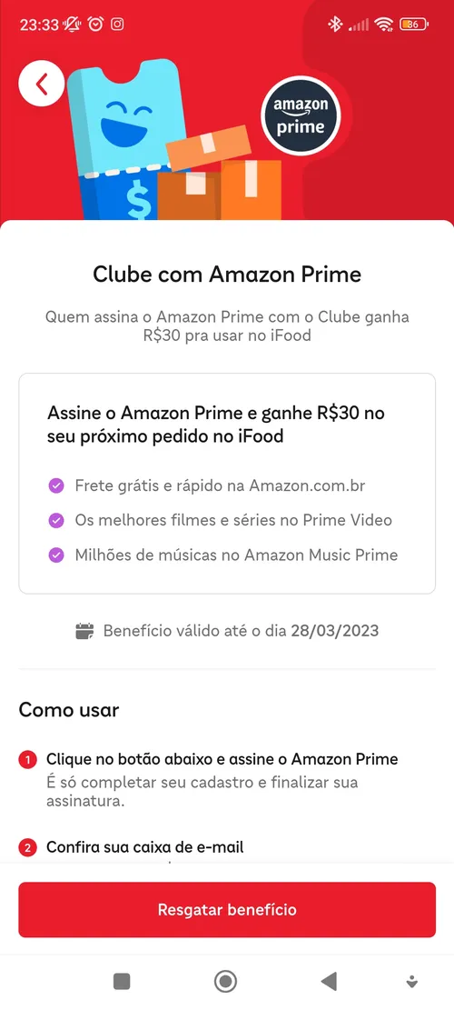 Imagem na descrição da promoção