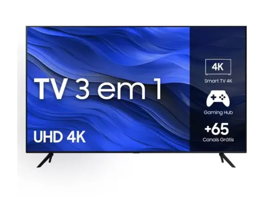 Smart TV Samsung 58" UHD 4K 58CU7700 2023, Processador Crystal 4K, Gaming Hub Tela sem Limites