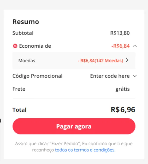 Imagem na descrição da promoção