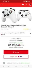 Controle Sem Fio Xbox One Branco Com Bluetooth - Microsoft R$304