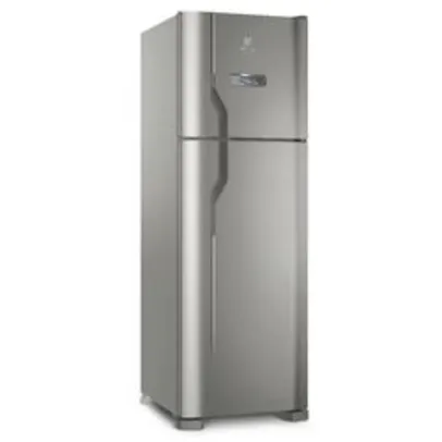 (Ame SC R$ 2112) Geladeira Refrigerador Electrolux Frost Free DFX41 INOX-371L 220V