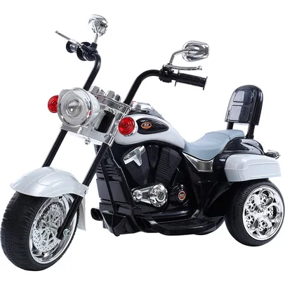 (AME SC R$72,00)Moto Elétrica Infantil 6V Prata Iron - Brink+