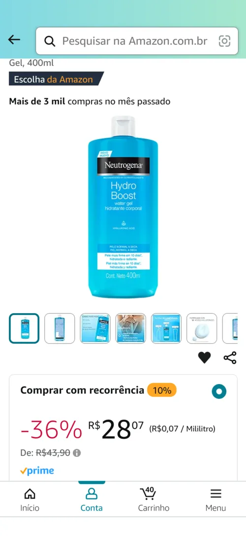 Imagem na descrição da promoção