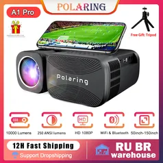 Projetor Polaring A1 Pro 1080p nativo (suporta 4K) 